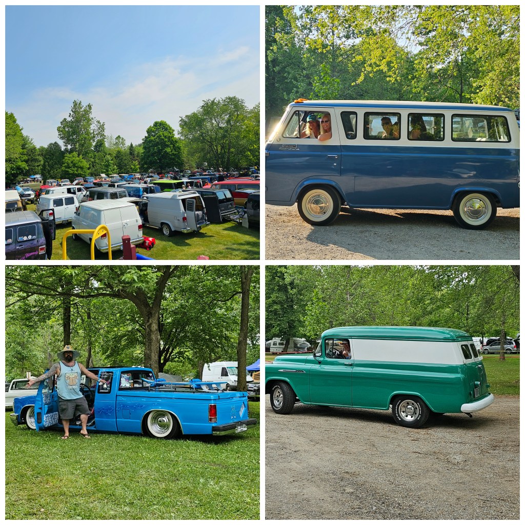 Some of the custom vans and pick ups at Vanfest
