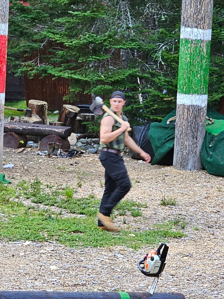 A picture of one of the lumberjacks