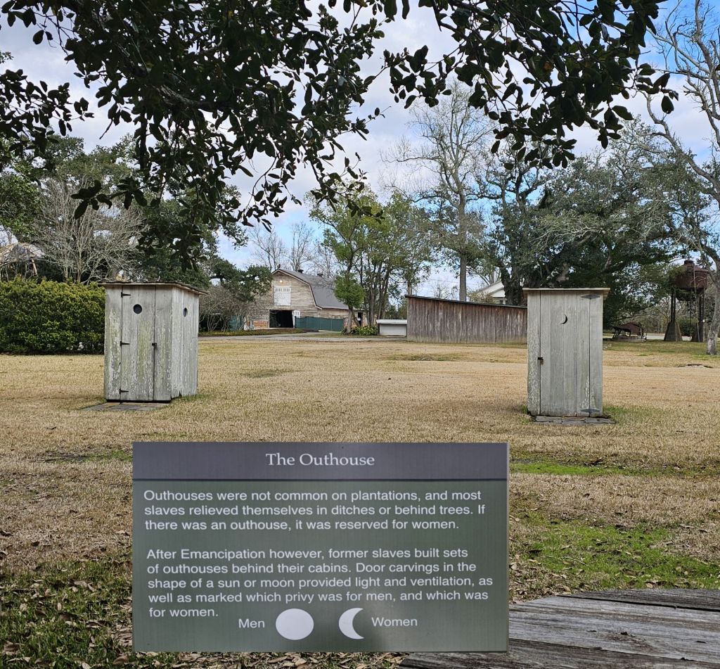 Outhouses the slaves built