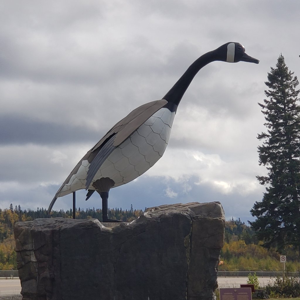 The Canada Goose statue in Wawa Ontario