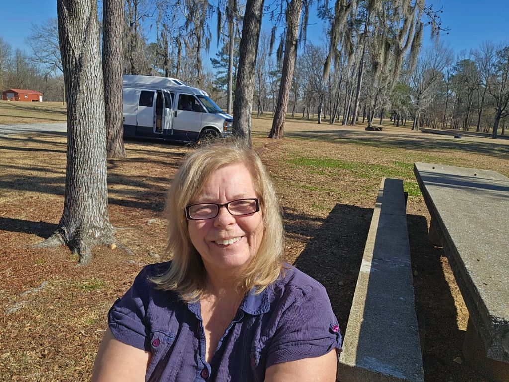 sitting at Jackson Lake Island