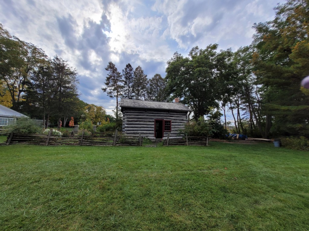 Log cabin on the grounds