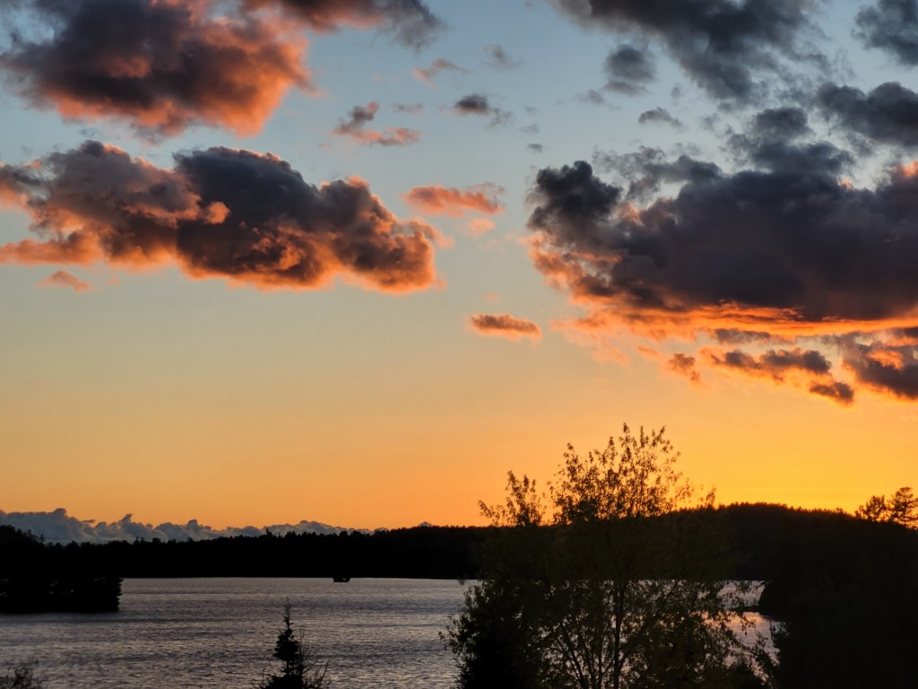 Sunset at Dunlop Lake Lodge