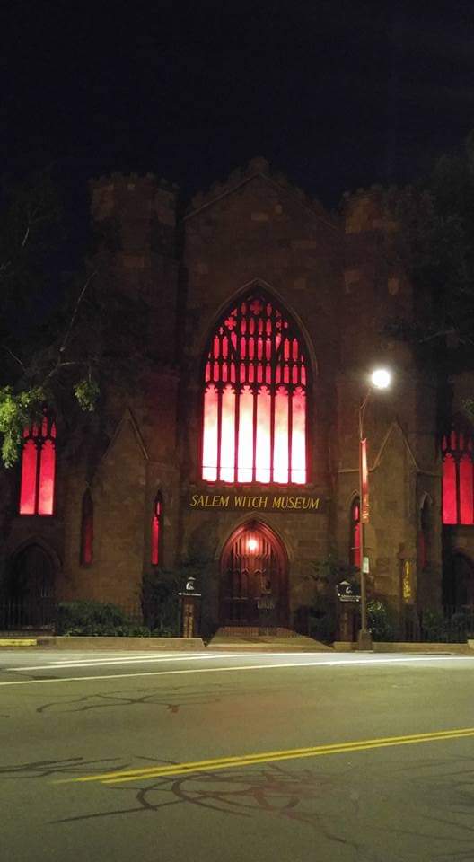 The Salem Witch Museum at night