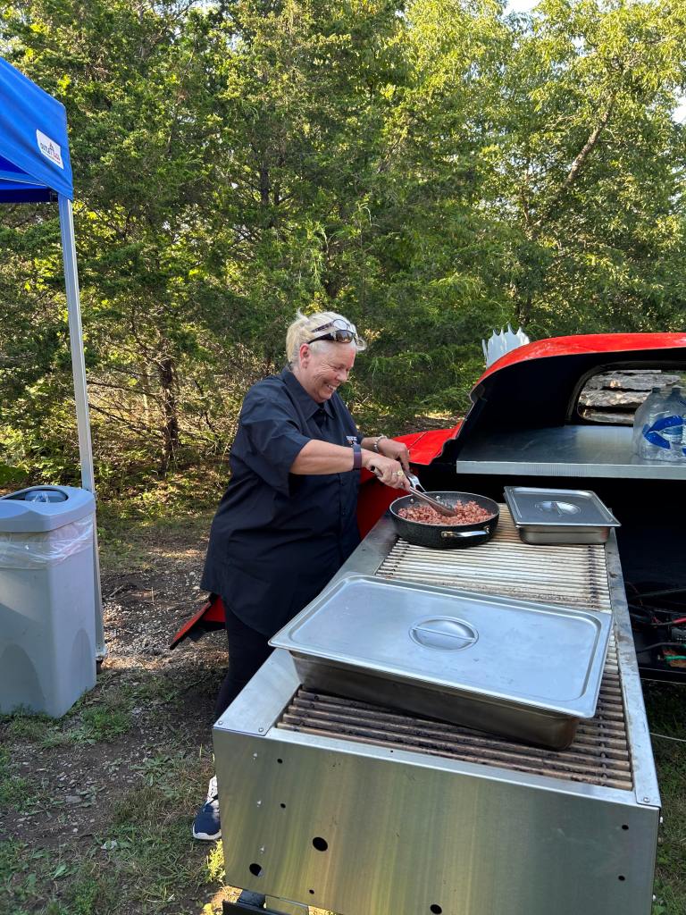 Me cooking at the bbq