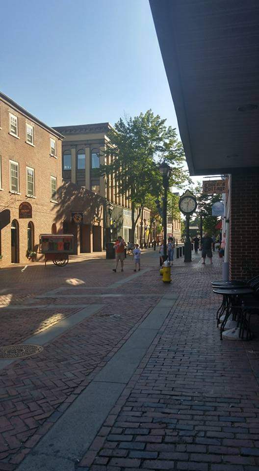 The cobblestone streets of Salem Massachusetts