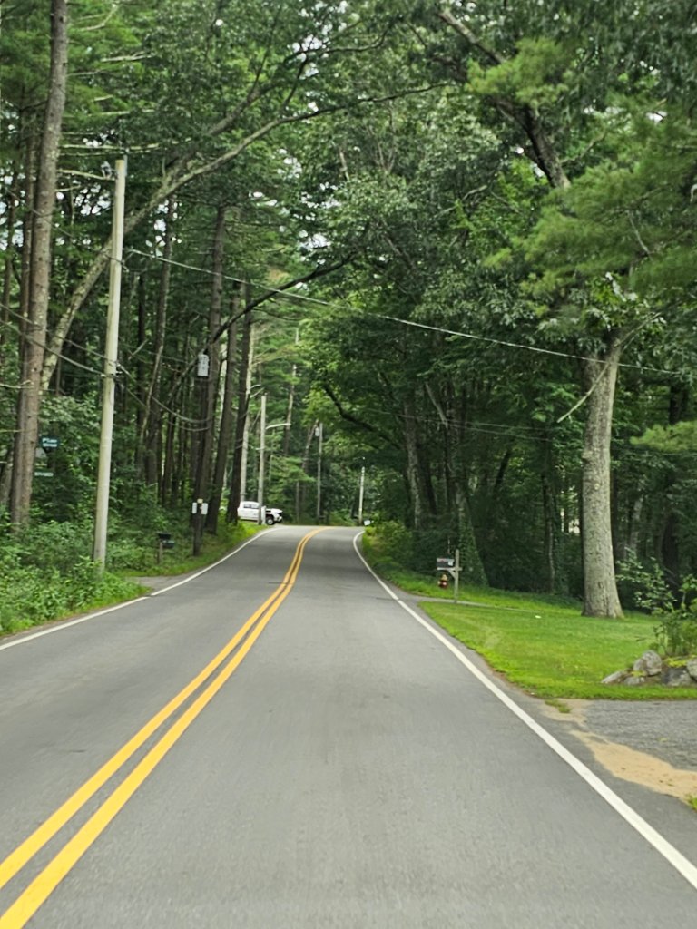 A winding road on my backroad travels through Vermont