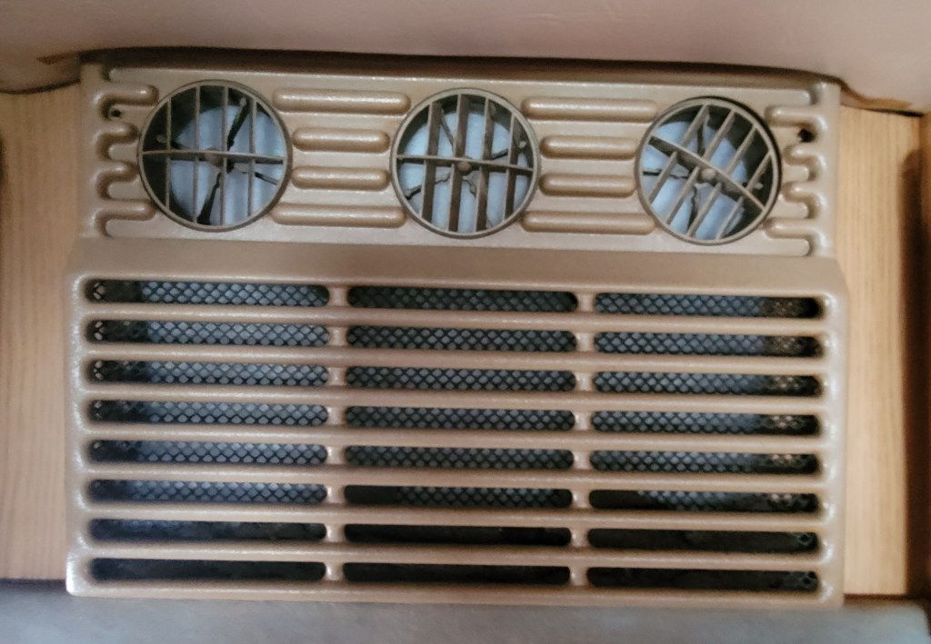 Quilting batting used to insulate AC unit