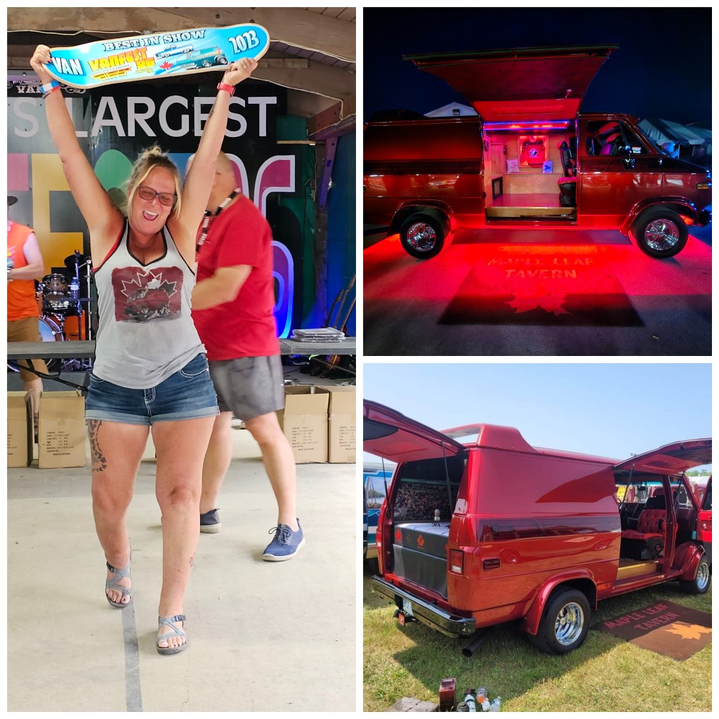 My vanning friend Debbie and her van Slapshot